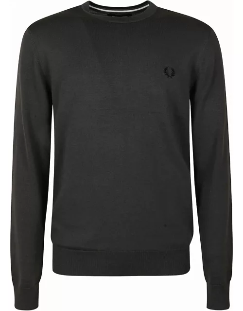 Fred Perry Logo Embroidered Crew Neck Sweatshirt