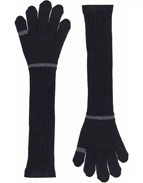 Sacai Bicolor Long Knit Glove