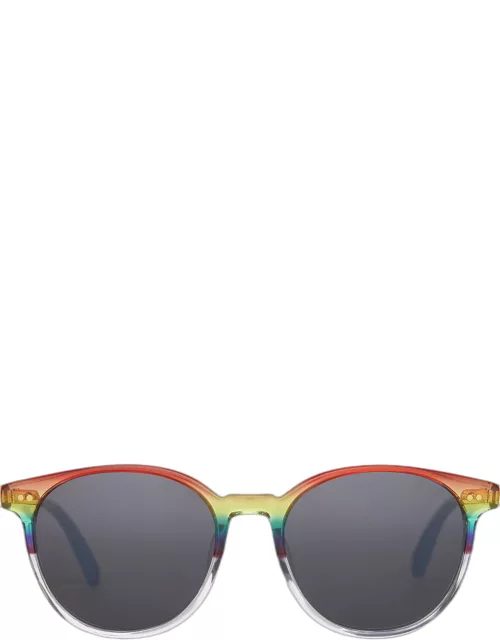 TOMS Sunglasses Blue Unity Bellini Rainbow Gradient Indigo Len