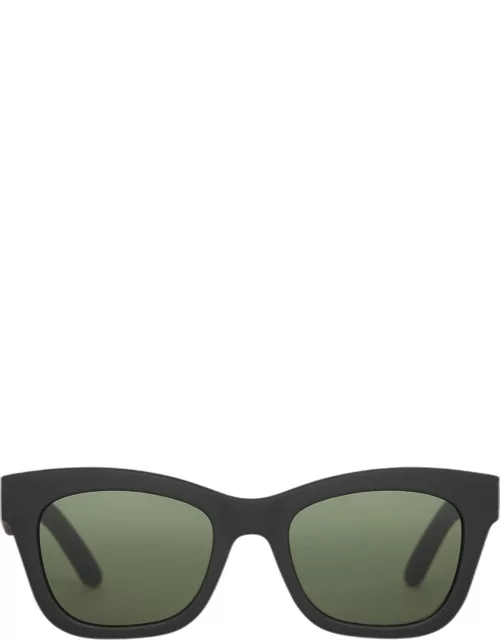 TOMS Women's Sunglasses Black Traveler Paloma Matte Bottle Green Len
