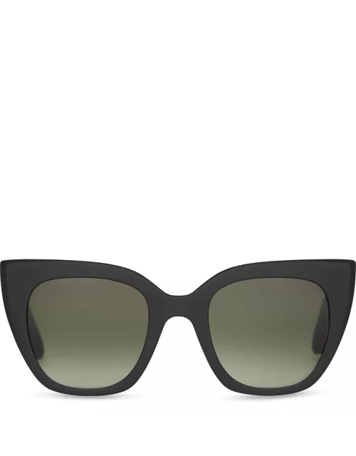 TOMS Women's Sunglasses Black Traveler Sydney Matte Olive Gradient Len