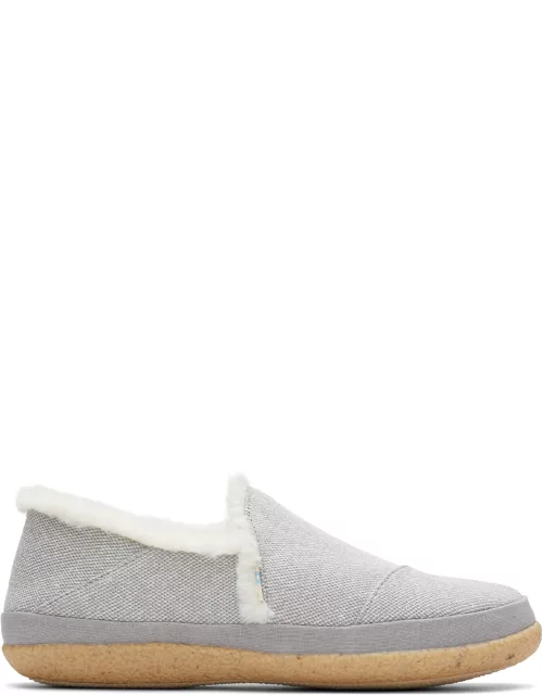 TOMS Women's Grey Drizzle Repreve Soft Heathered Knit India Slipper