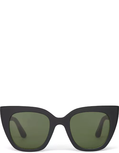 TOMS Sunglasses Black Traveler Collection Sydney Matte Tortoise Frame Bottle Green Polarized Len