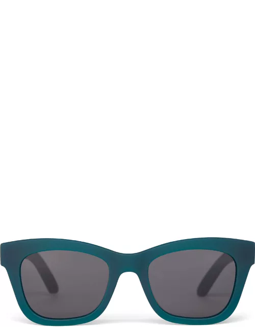TOMS Sunglasses Green Traveler Collection Paloma Matte Deep Forest Frame Dark Grey Len