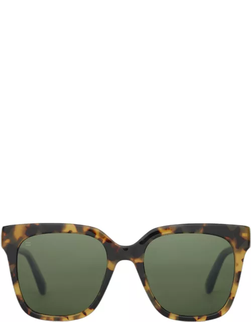 TOMS Sunglasses Brown Natasha Blonde Tortoise Frame Bottle Green Polarized Len