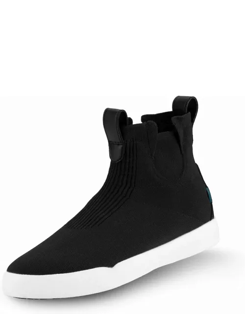 Vessi Waterproof - Knit Sneaker Shoes - Asphalt Black - Men's Weekend Chelsea - Asphalt Black