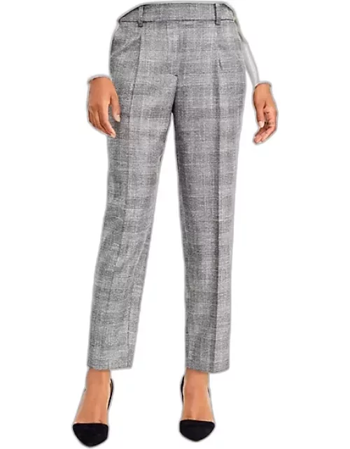 Loft Pull On Taper Pants in Shimmer Plaid