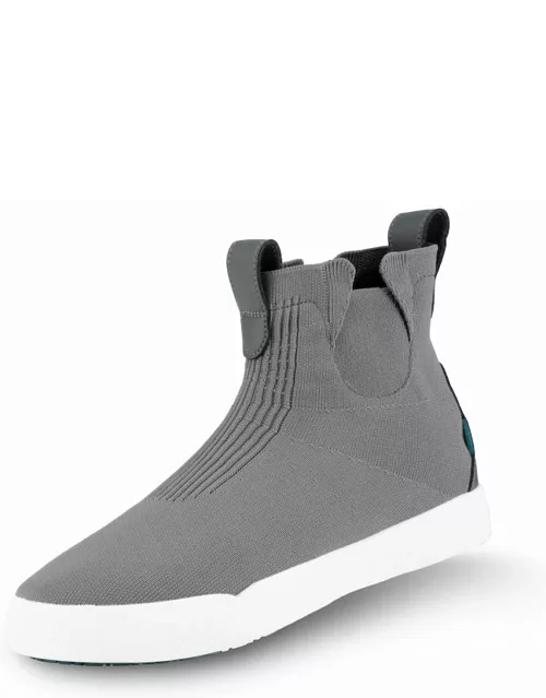 Vessi Waterproof - Knit Sneaker Shoes - Concrete Grey - Women's Weekend Chelsea - Concrete Grey