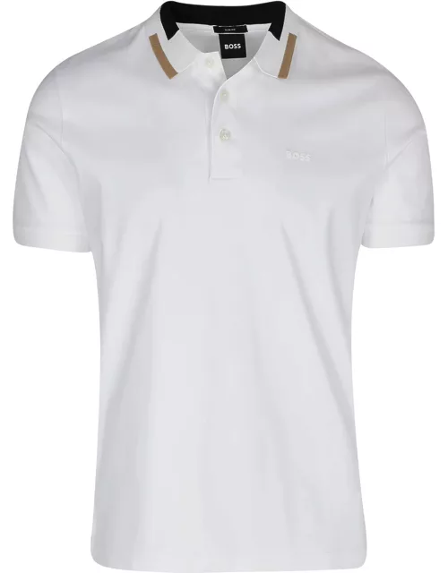 BOSS Slim-fit Polo Shirt White