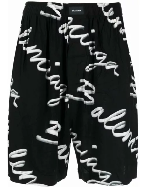 BALENCIAGA Pyjama Shorts Black