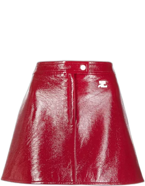 COURREGES WOMEN Vinyl Skirt Red