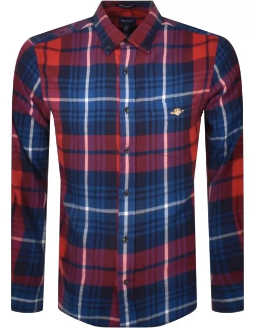Gant Reg UT Plaid Flannel Shirt Red