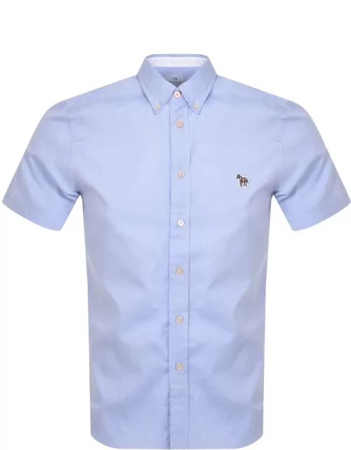 Paul Smith Zebra Short Sleeved Shirt Blue