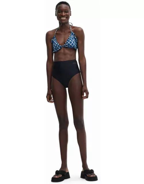 GANNI High-Rise Bikini Bottom in Black Women'