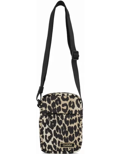 GANNI Mini Festival Bag in Leopard Women's Recycled Polyester