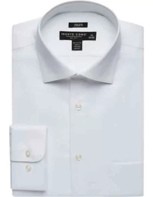 Pronto Uomo Men's Queens Oxford Classic Fit Dress Shirt White