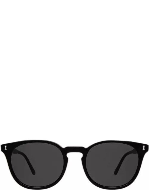 illesteva Eldridge 56 Sunglasses in Black/Grey Flat