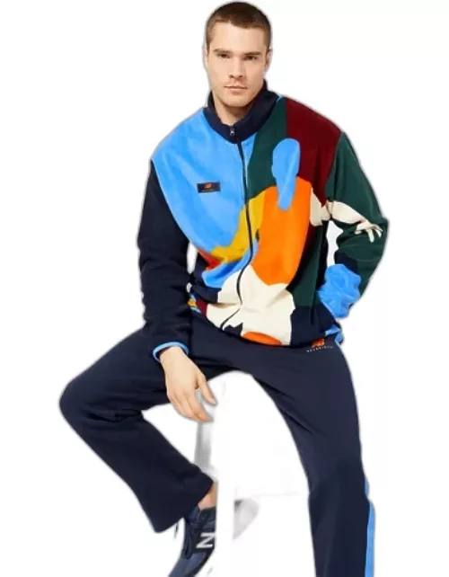 New Balance Men's NB Hoops Abstract Polar Fleece Jacket