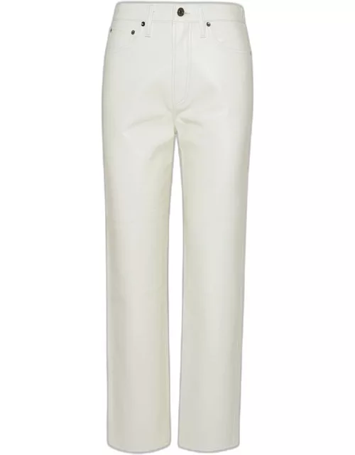 AGOLDE 90'S Pinch White Leather Blend Trouser