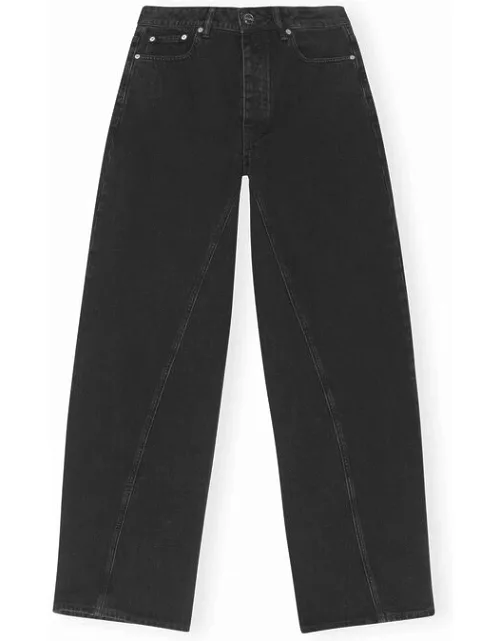 GANNI Joezy Jeans in Washed Black