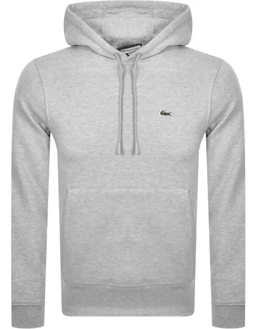 Lacoste Logo Pullover Hoodie Grey