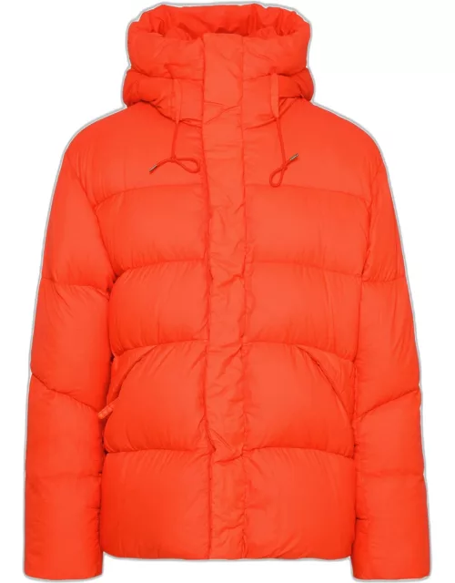 TEN C Orange Nylo Puffer Jacket