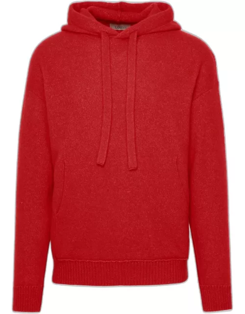 LANEUS Red Cashmere Blend Sweater
