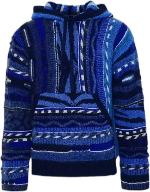 LANEUS Blue Alpaca Blend Sweater