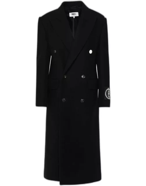 MM6 MAISON MARGIELA Black Wool Blend Coat