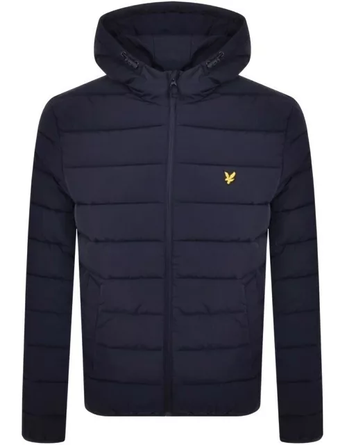 Lyle And Scott Hooded Puffer Jacket Navy