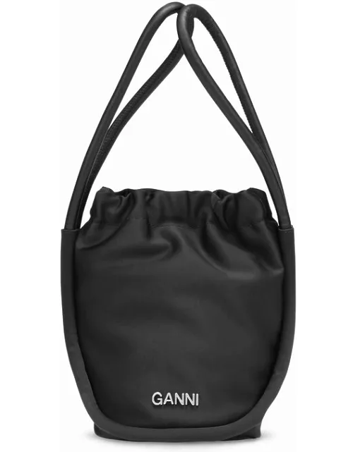 GANNI Knot Mini Purse in Black Women's Recycled Leather/Recycled Polyamide