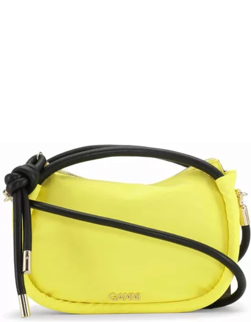 GANNI Mini Knot Bag in Blazing Yellow Women's Leather/Polyamide/Recycled Polyamide