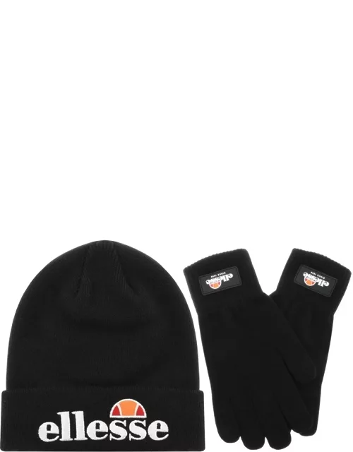 Ellesse Beanie Hat And Gloves Gift Set Black