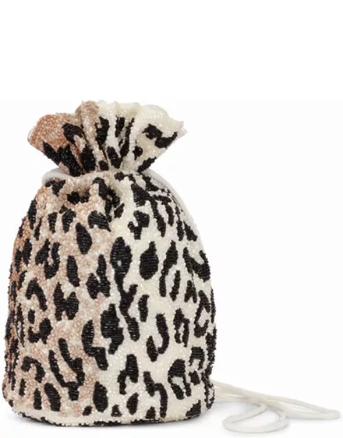GANNI Pouch Mini Bag in Leopard Women's Glass Bead