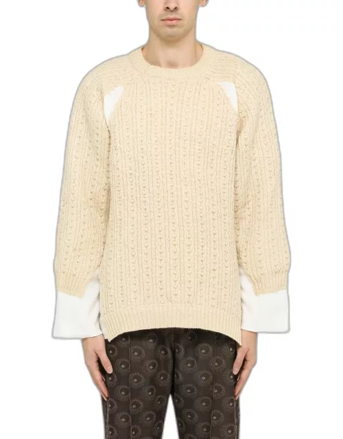 Ivory/white worked jumper