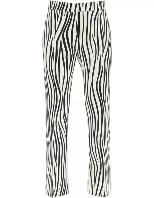 VALENTINO CREPE COUTURE PANTS WITH ZEBRA 1966 PRINT