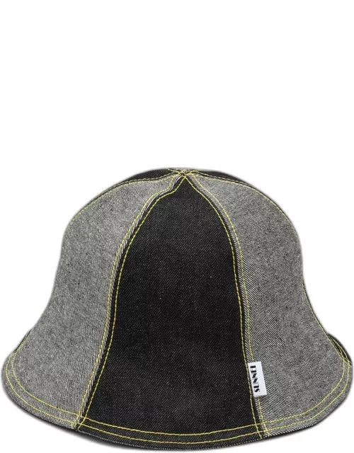 Black cotton denim hat