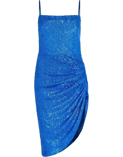 IN The Mood For Love Osbourne Blue Sequin Dress - Bright Blue