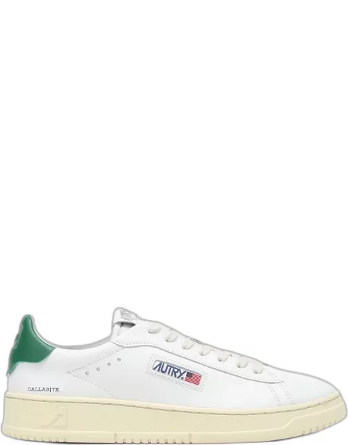White/green Dallas sneakers in leather