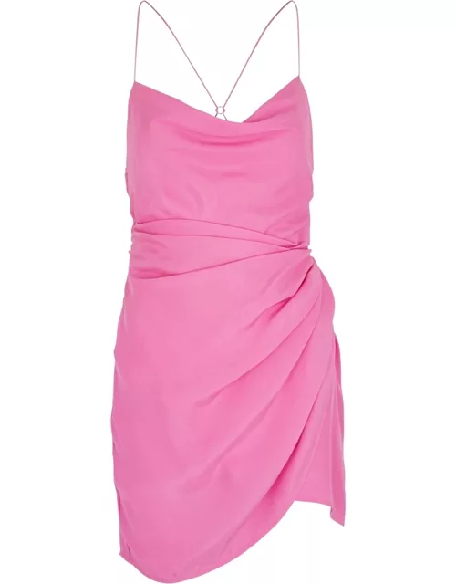 GAUGE81 Shiroi Pink Ruched Silk Mini Dress