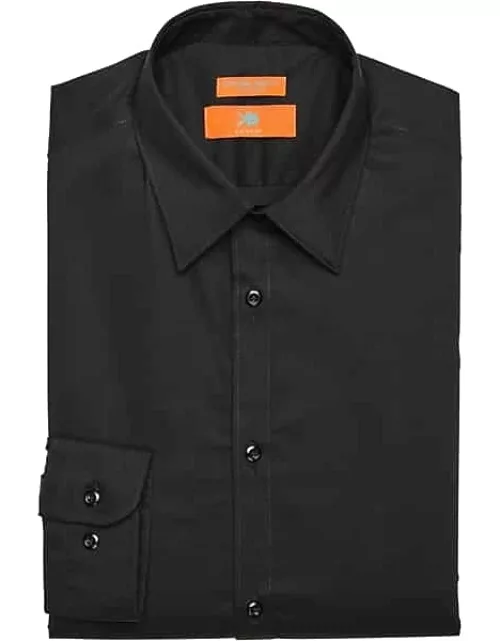Egara Men's Skinny Fit Dress Shirt Black