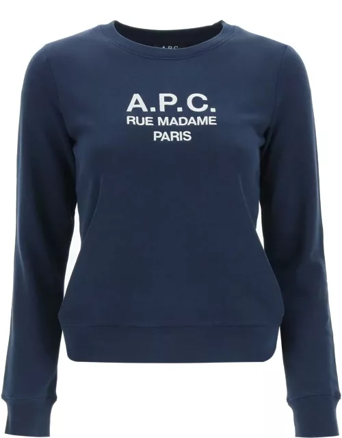 A. P.C. tina sweatshirt with embroidered logo