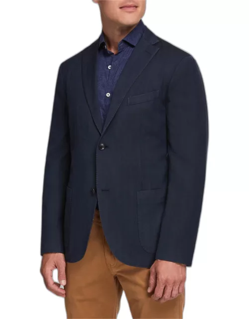 Men's Herringbone Two-Button Jacket