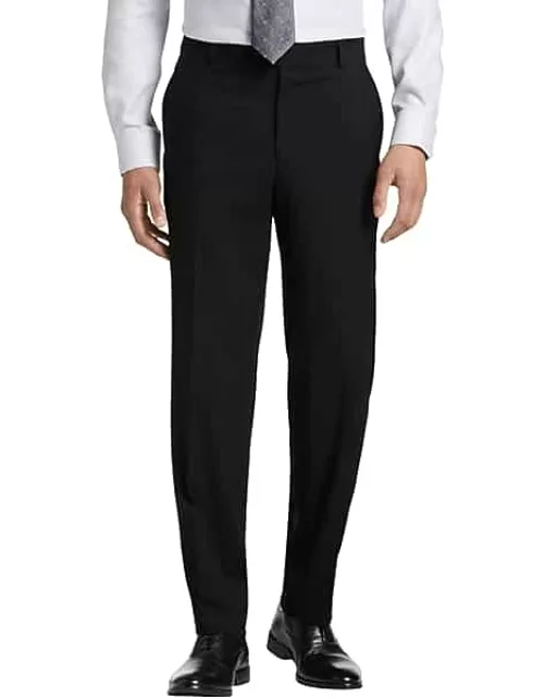 Pronto Uomo Men's Modern Fit Suit Separates Pants Black Solid