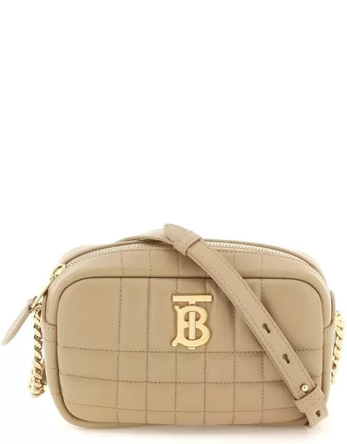 BURBERRY QUILTED LEATHER MINI 'LOLA' CAMERA BAG