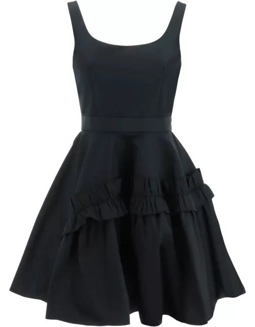 ALEXANDER MCQUEEN MINI FAILLE DRESS WITH OVER