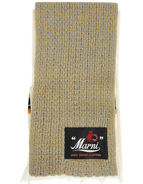 Marni College-style Knitted Scarf