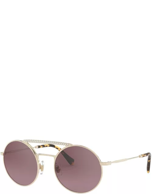 Round Mirrored Metal Sunglasse