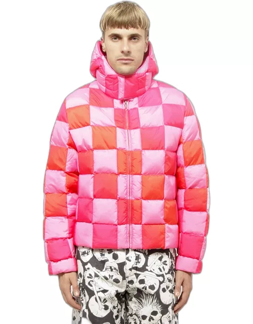 ERL Gradient Checker Hooded Puffer Jacket