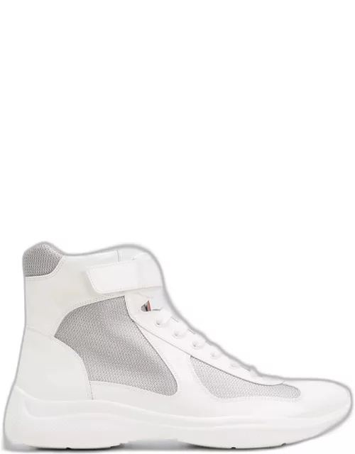 Men's America's Cup Patent Leather High-Top Sneaker